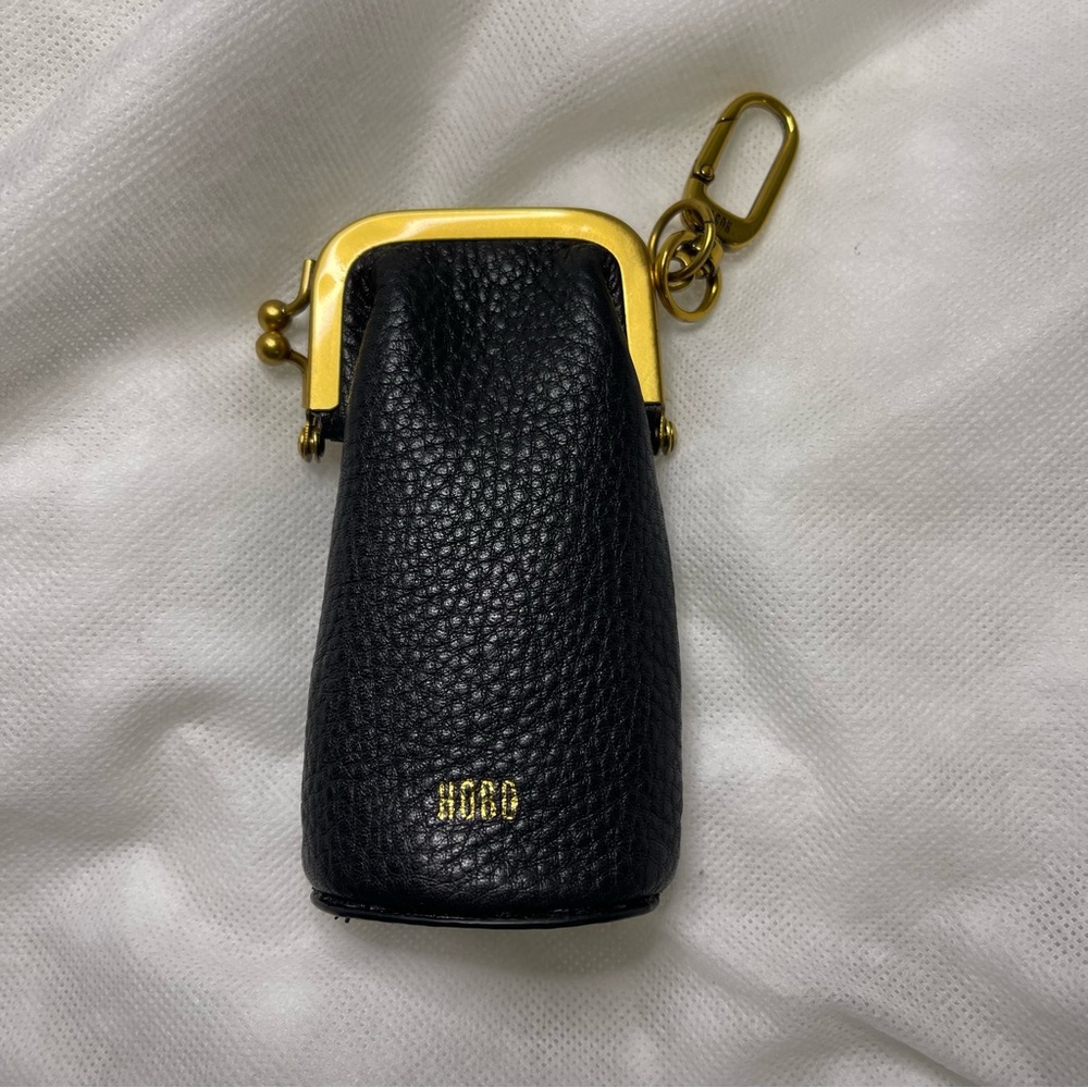 Hobo Black Leather Coin Purse